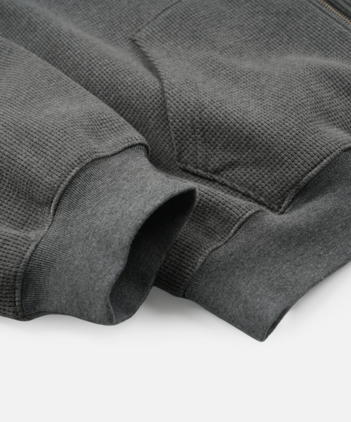 FRIZMWORKS(フリズムワークス)の「WAFFLE HOOD ZIP UP PARKA _ GRAY(パーカー・メンズ・その他・LARGE/MEDIUM/SMALL/X-LARGE)」の6枚目の写真