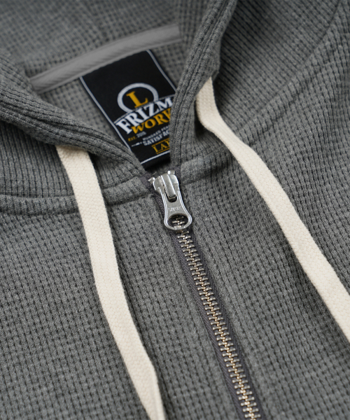 FRIZMWORKS(フリズムワークス)の「WAFFLE HOOD ZIP UP PARKA _ GRAY(パーカー・メンズ・その他・LARGE/MEDIUM/SMALL/X-LARGE)」の3枚目の写真