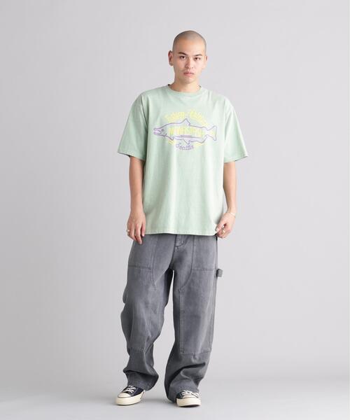 MANASTASH（マナスタッシュ）の「MANASTASH/マナスタッシュ/PUMICE TEE NEON SIGN（Tシャツ/カットソー・メンズ・ホワイト/ライトグリーン/ブラック・XL/M/S/L）」の11枚目の写真