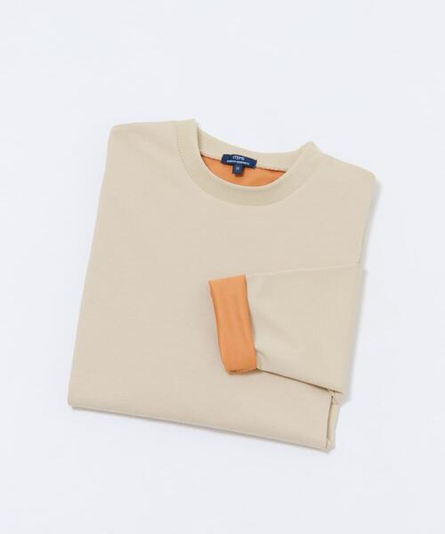 ITEMS URBANRESEARCH(アイテムズ アーバンリサーチ)の「ダブルフェイス裏配色長袖カットソー(Tシャツ/カットソー・メンズ・ブルー/チャコールグレー/ベージュ/ブラウン・MEDIUM/LARGE)」の4枚目の写真