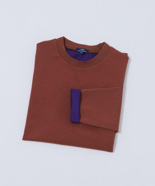 セール】ダブルフェイス裏配色長袖カットソー（Tシャツ/カットソー