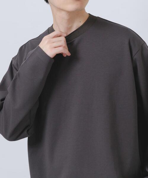 ITEMS URBANRESEARCH(アイテムズ アーバンリサーチ)の「ダブルフェイス裏配色長袖カットソー(Tシャツ/カットソー・メンズ・ブルー/チャコールグレー/ベージュ/ブラウン・MEDIUM/LARGE)」の7枚目の写真