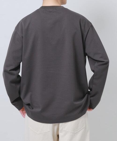 ITEMS URBANRESEARCH(アイテムズ アーバンリサーチ)の「ダブルフェイス裏配色長袖カットソー(Tシャツ/カットソー・メンズ・ブルー/チャコールグレー/ベージュ/ブラウン・MEDIUM/LARGE)」の8枚目の写真