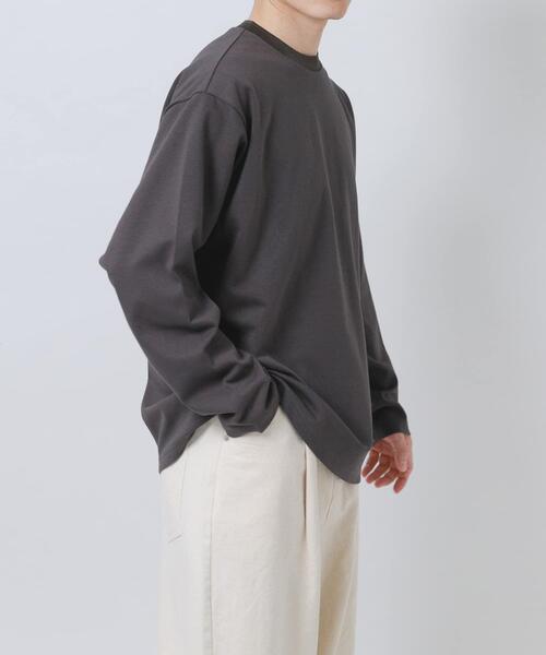 ITEMS URBANRESEARCH(アイテムズ アーバンリサーチ)の「ダブルフェイス裏配色長袖カットソー(Tシャツ/カットソー・メンズ・ブルー/チャコールグレー/ベージュ/ブラウン・MEDIUM/LARGE)」の10枚目の写真