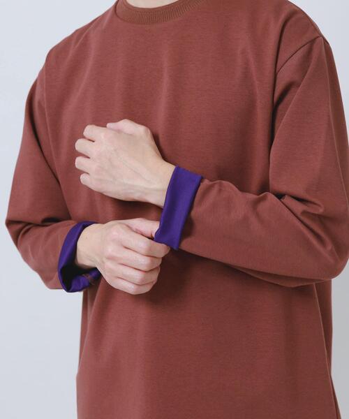 ITEMS URBANRESEARCH(アイテムズ アーバンリサーチ)の「ダブルフェイス裏配色長袖カットソー(Tシャツ/カットソー・メンズ・ブルー/チャコールグレー/ベージュ/ブラウン・MEDIUM/LARGE)」の15枚目の写真
