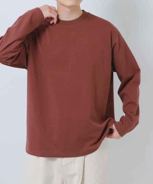 ITEMS URBANRESEARCH(アイテムズ アーバンリサーチ)の「ダブルフェイス裏配色長袖カットソー(Tシャツ/カットソー・メンズ・ブルー/チャコールグレー/ベージュ/ブラウン・MEDIUM/LARGE)」の18枚目の写真