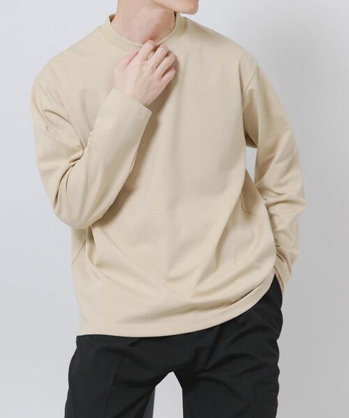 ITEMS URBANRESEARCH(アイテムズ アーバンリサーチ)の「ダブルフェイス裏配色長袖カットソー(Tシャツ/カットソー・メンズ・ブルー/チャコールグレー/ベージュ/ブラウン・MEDIUM/LARGE)」の9枚目の写真