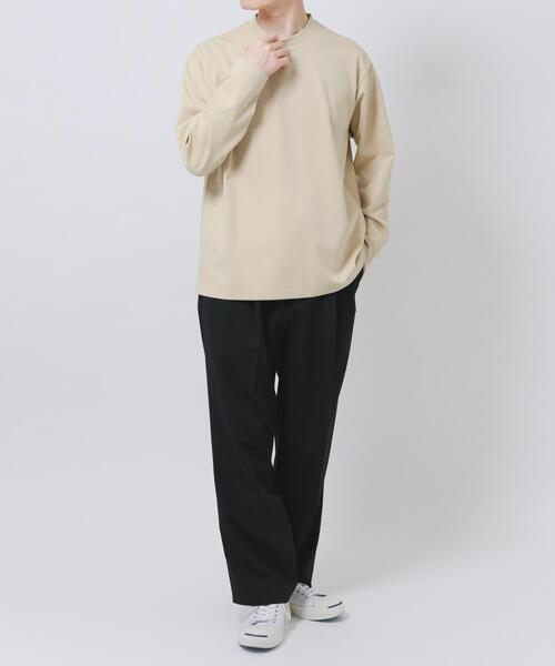 ITEMS URBANRESEARCH(アイテムズ アーバンリサーチ)の「ダブルフェイス裏配色長袖カットソー(Tシャツ/カットソー・メンズ・ブルー/チャコールグレー/ベージュ/ブラウン・MEDIUM/LARGE)」の10枚目の写真