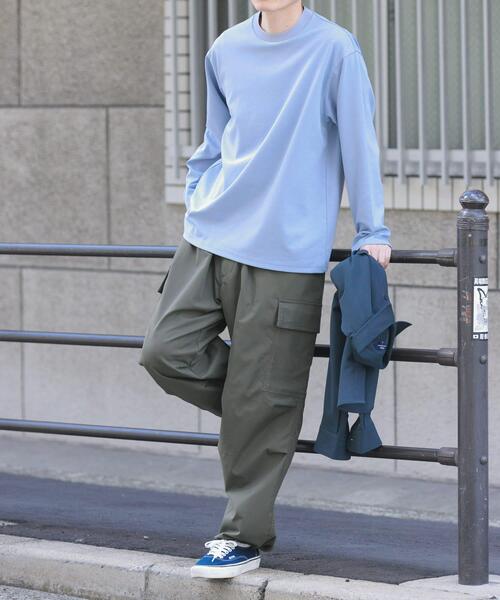ITEMS URBANRESEARCH(アイテムズ アーバンリサーチ)の「ダブルフェイス裏配色長袖カットソー(Tシャツ/カットソー・メンズ・ブルー/チャコールグレー/ベージュ/ブラウン・MEDIUM/LARGE)」の6枚目の写真