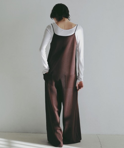 ETRE TOKYO（エトレトウキョウ）の「キャミソールニットオールインワン（つなぎ/オールインワン・レディース・ブラック/ブラウン・S/M）」の21枚目の写真