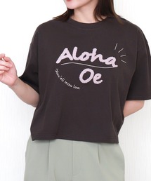 USAコットンショート丈立体刺繍Tシャツ【接触冷感】