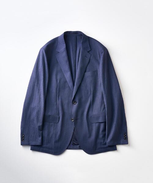 Begin5月号掲載/通気性】トリコットサッカー ジャケット（テーラード