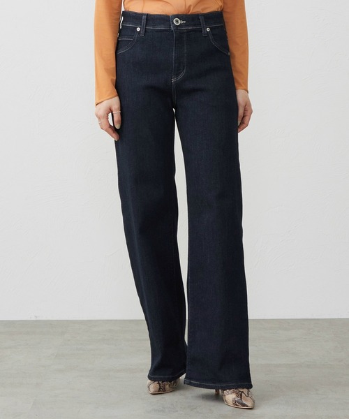 EDWIN(エドウィン)の「EDWIN LADIES ジャージーズ プレミアム ワイド デニムパンツ ジーンズ ストレッチ シルク混(デニムパンツ・レディース・ブルー/ライトインディゴブルー/インディゴブルー・LARGE/MEDIUM/SMALL/X-SMALL)」の6枚目の写真