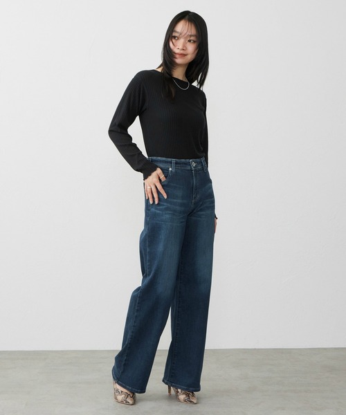 EDWIN(エドウィン)の「EDWIN LADIES ジャージーズ プレミアム ワイド デニムパンツ ジーンズ ストレッチ シルク混(デニムパンツ・レディース・ブルー/ライトインディゴブルー/インディゴブルー・LARGE/MEDIUM/SMALL/X-SMALL)」の22枚目の写真
