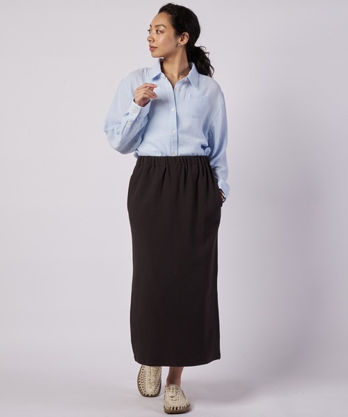 Eddie Bauer(エディーバウアー)の「クレストリブ ナロースカート(スカート・レディース・カーキ/ベージュ/チャコール・L/M/S/XL)」の4枚目の写真