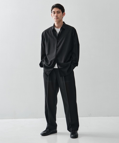 ATON / エイトン】別注TWIST WOOL GAUZE LOOSE FIT SHIRT（シャツ