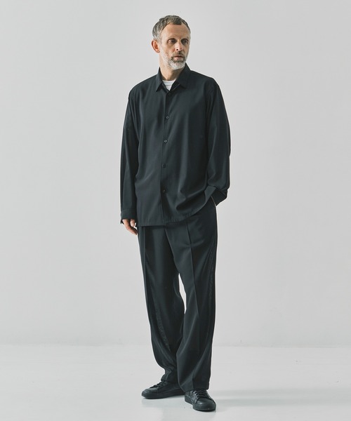 ATON(エイトン)の「【ATON / エイトン】別注TWIST WOOL GAUZE LOOSE FIT SHIRT(シャツ/ブラウス・メンズ・ブラック・2/4/6)」の6枚目の写真