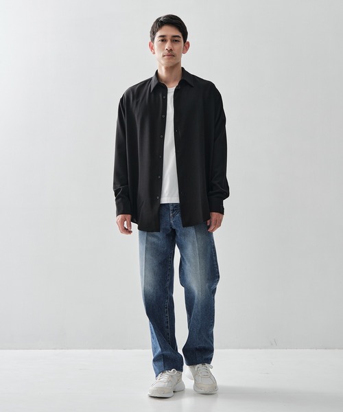 ATON / エイトン】別注TWIST WOOL GAUZE LOOSE FIT SHIRT（シャツ