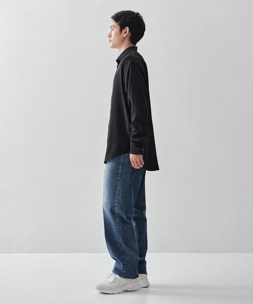 ATON(エイトン)の「【ATON / エイトン】別注TWIST WOOL GAUZE LOOSE FIT SHIRT(シャツ/ブラウス・メンズ・ブラック・2/4/6)」の8枚目の写真