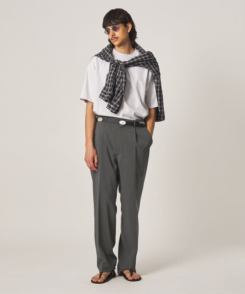 Steven Alan＞ RENURMY アウト ワンプリーツ スラックス（スラックス
