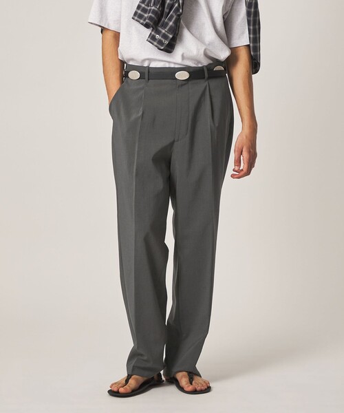 Steven Alan＞ RENURMY アウト ワンプリーツ スラックス（スラックス