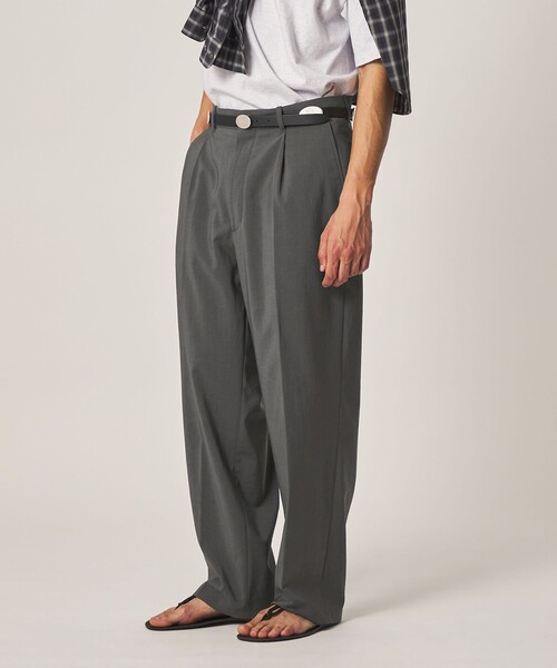 Steven Alan＞ RENURMY アウト ワンプリーツ スラックス（スラックス