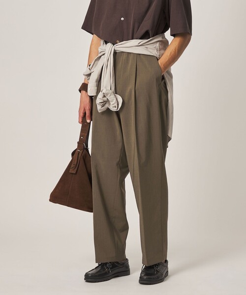 Steven Alan＞ RENURMY アウト ワンプリーツ スラックス（スラックス