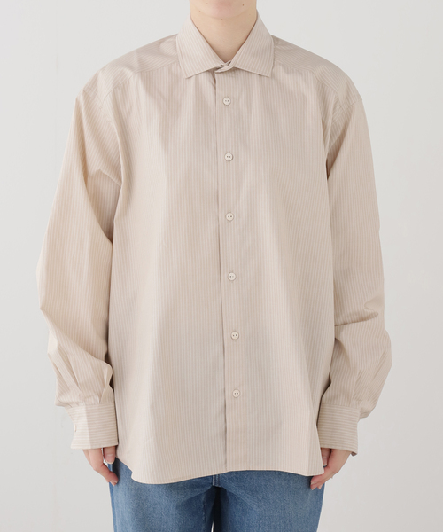 FRAMeWORK(フレームワーク)の「BASERANGE/ベースレンジ CLAUDE SHIRT(ベージュ)(シャツ/ブラウス・レディース・ベージュ・FREE)」の10枚目の写真