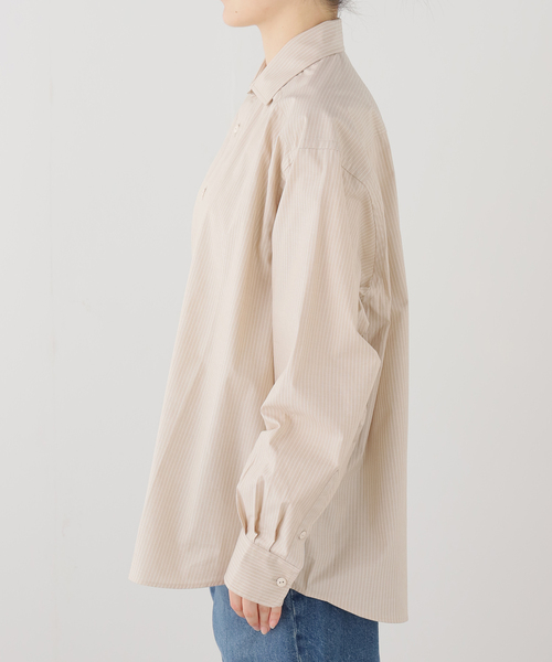 FRAMeWORK(フレームワーク)の「BASERANGE/ベースレンジ CLAUDE SHIRT(ベージュ)(シャツ/ブラウス・レディース・ベージュ・FREE)」の11枚目の写真