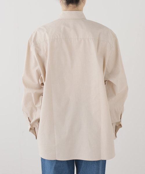 FRAMeWORK(フレームワーク)の「BASERANGE/ベースレンジ CLAUDE SHIRT(ベージュ)(シャツ/ブラウス・レディース・ベージュ・FREE)」の12枚目の写真