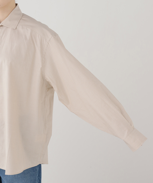 FRAMeWORK(フレームワーク)の「BASERANGE/ベースレンジ CLAUDE SHIRT(ベージュ)(シャツ/ブラウス・レディース・ベージュ・FREE)」の13枚目の写真