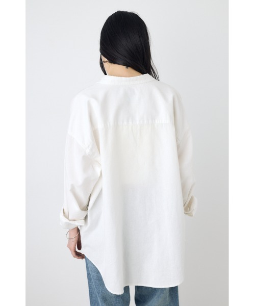 AZUL by moussy(アズールバイマウジー)の「フレンチリネンCOOLMAXアーバンリラックスシャツ(シャツ/ブラウス・レディース・イエロー/ベージュ/ストライプ/ブラック/オフホワイト・SMALL/MEDIUM)」の10枚目の写真