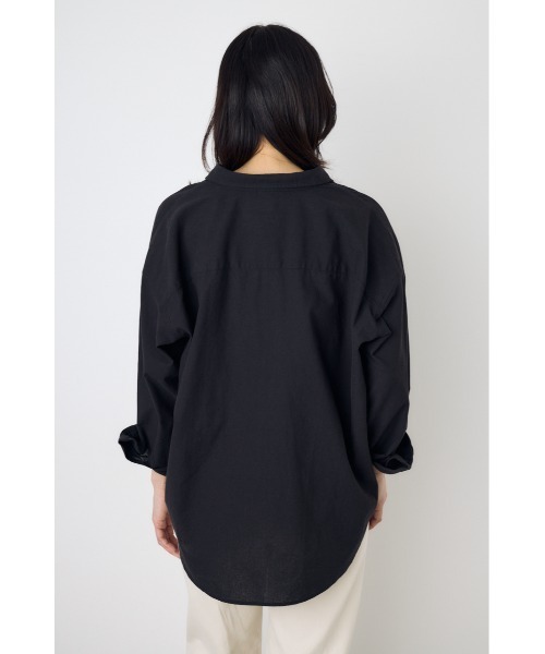 AZUL by moussy(アズールバイマウジー)の「フレンチリネンCOOLMAXアーバンリラックスシャツ(シャツ/ブラウス・レディース・イエロー/ベージュ/ストライプ/ブラック/オフホワイト・SMALL/MEDIUM)」の19枚目の写真