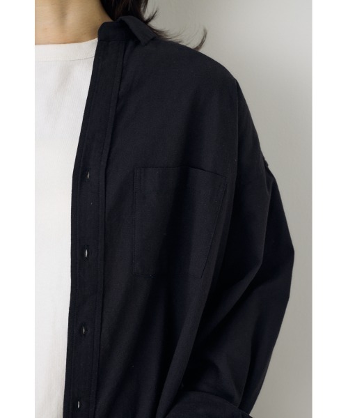 AZUL by moussy(アズールバイマウジー)の「フレンチリネンCOOLMAXアーバンリラックスシャツ(シャツ/ブラウス・レディース・イエロー/ベージュ/ストライプ/ブラック/オフホワイト・SMALL/MEDIUM)」の21枚目の写真