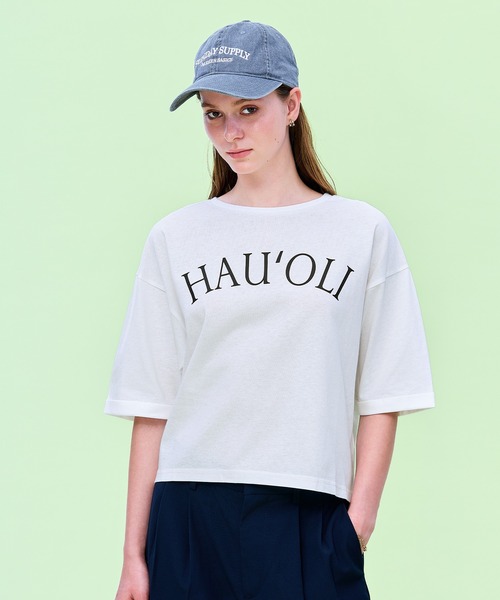 coca(coca)(コカ)の「袖ロールアップバックチャームTシャツ(Tシャツ/カットソー・レディース・チャコール/ホワイト・L/M/S)」の8枚目の写真