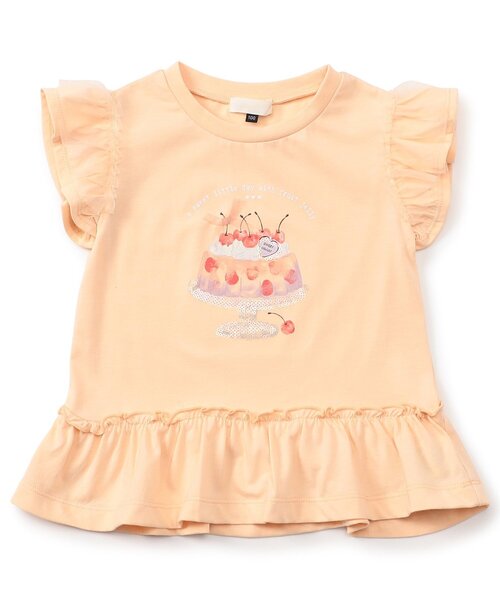 apres les cours（アプレレクール）の「【WEB限定/接触冷感】キラキラスパンコール半袖Tシャツ（Tシャツ/カットソー・キッズ・アイボリー/ローズ/ミント/オレンジ・80/90/100/110/120/130/140）」の12枚目の写真