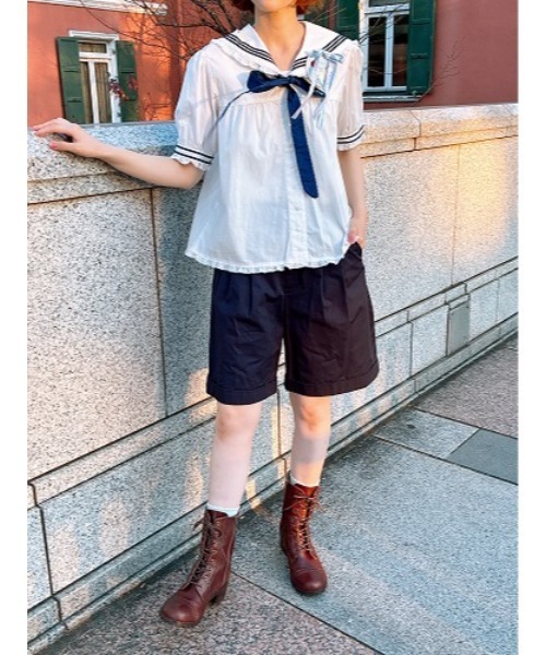 PINK HOUSE(ピンクハウス)の「ロールアップハーフパンツ(その他パンツ・レディース・ネイビー/レッド/ブラック/カーキ・MEDIUM/LARGE)」の5枚目の写真