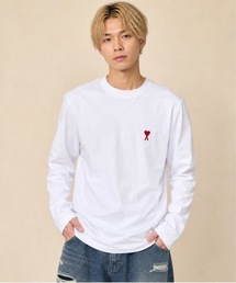 【AMI PARIS】アミ パリス Small Heart Long Sleeve ワンポイント ロゴ ロンT / UTS205-726