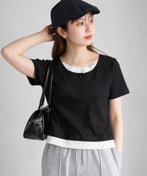 最終お値下げ CAMERA CLUBレイヤード重ね着Tシャツ レイヤード風 重ね着」に該当するTシャツ/カットソーファッション通販