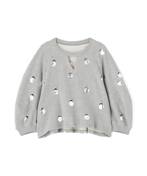 RUMCHE(ラムシェ)の「RUMCHE(ラムシェ) 別注DOT MIRROR SWEAT(スウェット・レディース・グレー・F)」の8枚目の写真