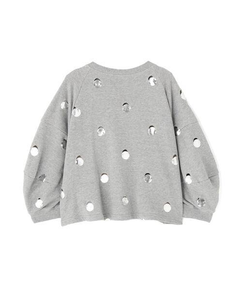 RUMCHE(ラムシェ)の「RUMCHE(ラムシェ) 別注DOT MIRROR SWEAT(スウェット・レディース・グレー・F)」の9枚目の写真