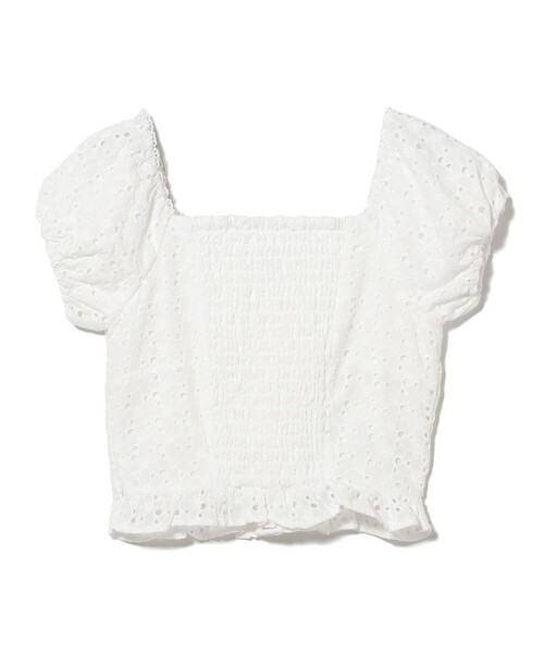 Ray BEAMS(レイビームス)の「レース パフスリーブ ビスチェ(シャツ/ブラウス・レディース・ホワイト/ブラック・ONE SIZE)」の3枚目の写真