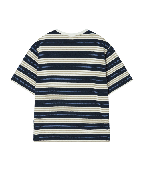Beyond Closet（-）の「[COLLECTION LINE] エアリーストライプ半袖ニットネイビー（ニット/セーター・メンズ・その他・MEDIUM/LARGE）」の7枚目の写真