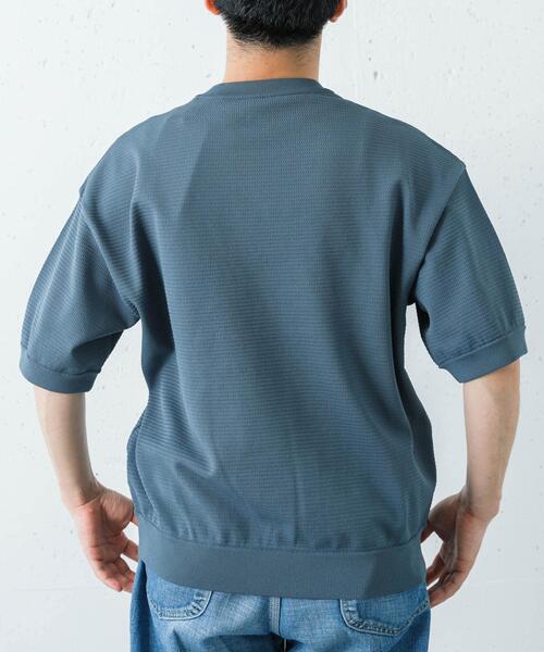 THE NORTH FACE（ザノースフェイス）の「THE NORTH FACE　SHORT-SLEEVE RIPPLE KNIT CREW（ニット/セーター・メンズ・ブラック/グレー系その他/アイボリー・X-LARGE/LARGE/MEDIUM）」の8枚目の写真