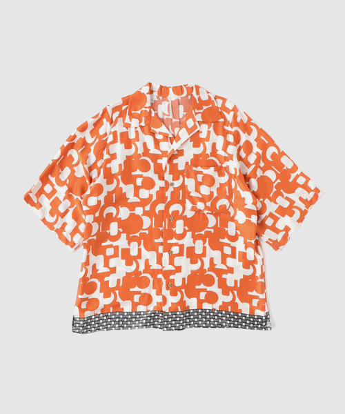 m's braque(エムズブラック)の「m’s braque (エムズ ブラック) ALOHA SHIRT(シャツ/ブラウス・メンズ・オレンジ/グレー/グリーン・40/38)」の3枚目の写真