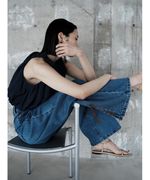 Katrin TOKYO(カトリーントーキョー)の「lace-up straight denim(デニムパンツ・レディース・ブルー/アッシュブラウン・S/XS/S-Short/M)」の11枚目の写真
