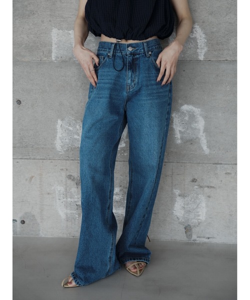 Katrin TOKYO(カトリーントーキョー)の「lace-up straight denim(デニムパンツ・レディース・ブルー/アッシュブラウン・S/XS/S-Short/M)」の12枚目の写真