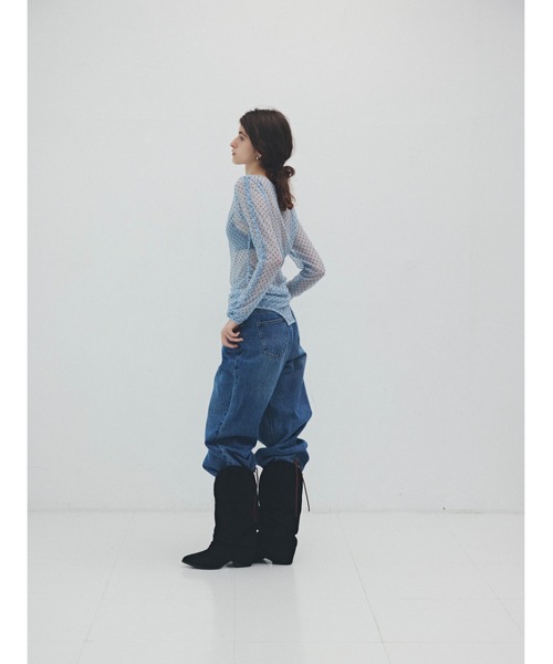 Katrin TOKYO(カトリーントーキョー)の「lace-up straight denim(デニムパンツ・レディース・ブルー/アッシュブラウン・S/XS/S-Short/M)」の17枚目の写真