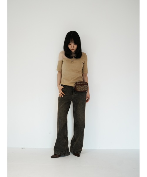 Katrin TOKYO(カトリーントーキョー)の「lace-up straight denim(デニムパンツ・レディース・ブルー/アッシュブラウン・S/XS/S-Short/M)」の4枚目の写真