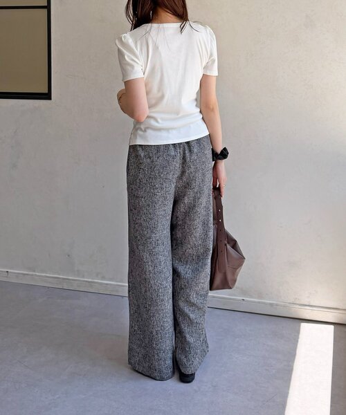 Thevon（ゼボン）の「レースドッキング半袖プルオーバー（Tシャツ/カットソー・レディース・ブラック/オフホワイト/グレー・FREE）」の10枚目の写真